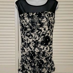 Beautiful, Dressy Top with Chiffon Panel